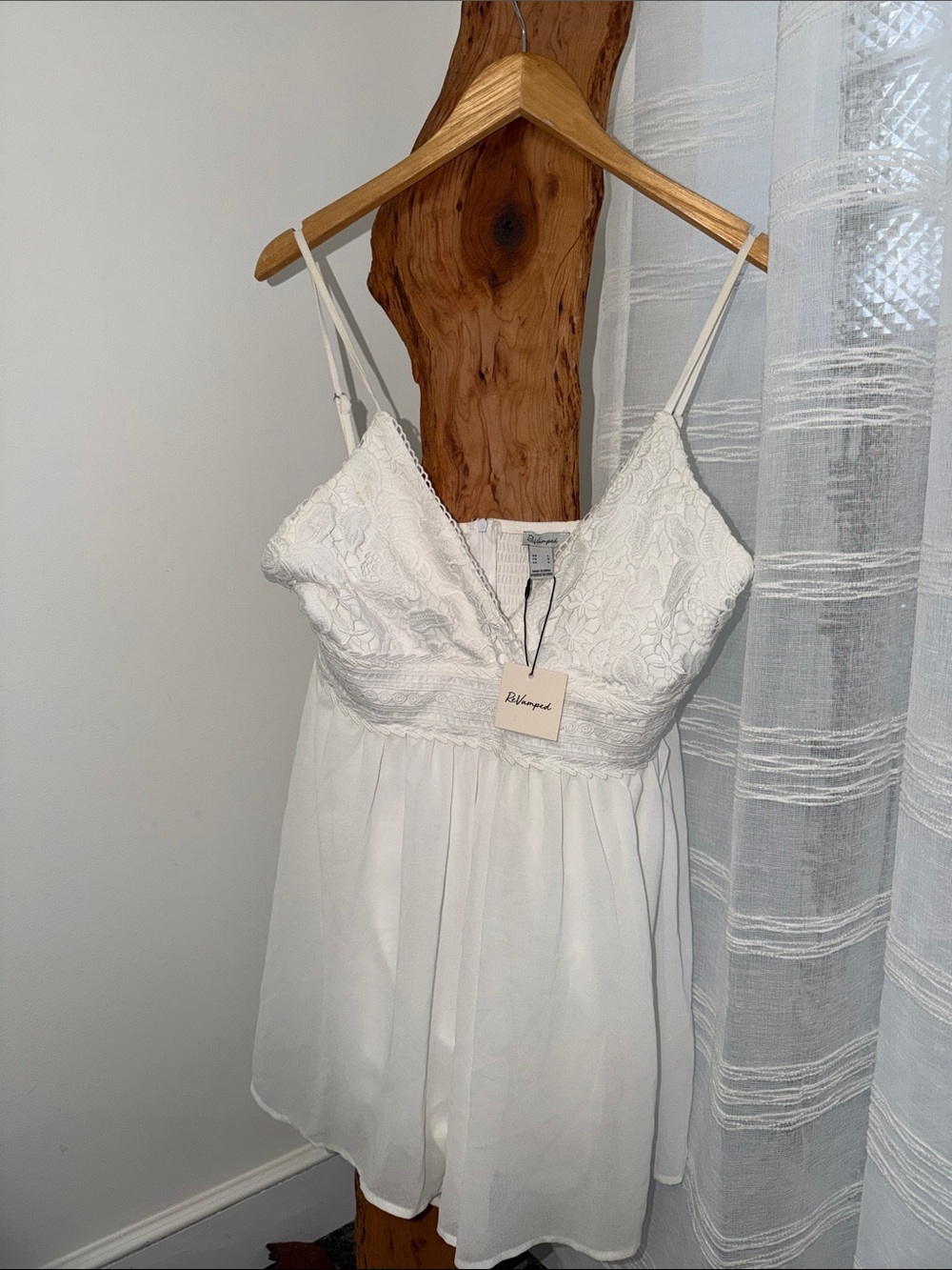 Revamped White Lace Bodice Chemise